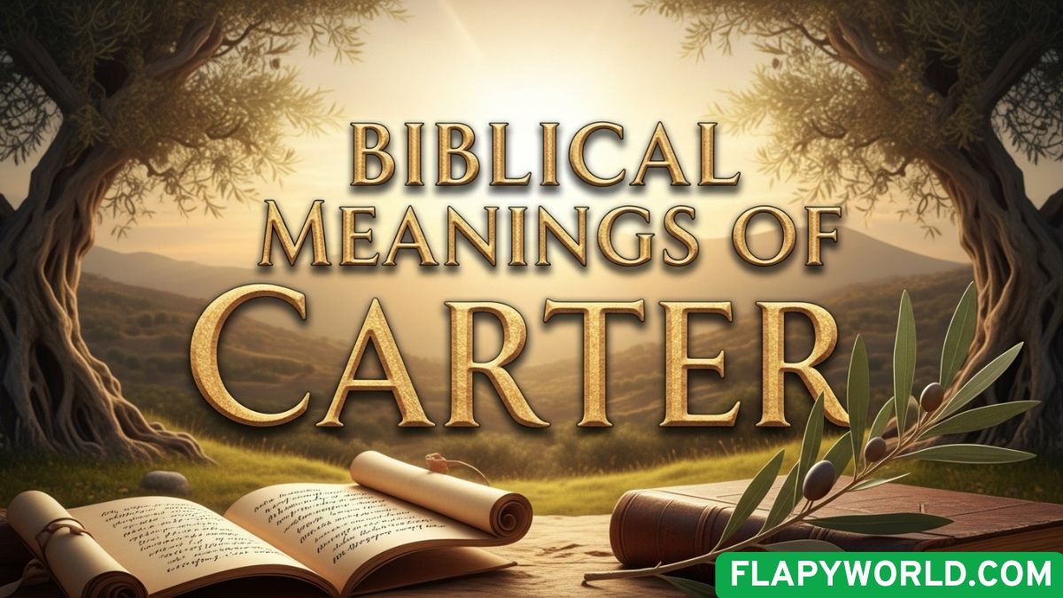 Biblical Meanings of Carter