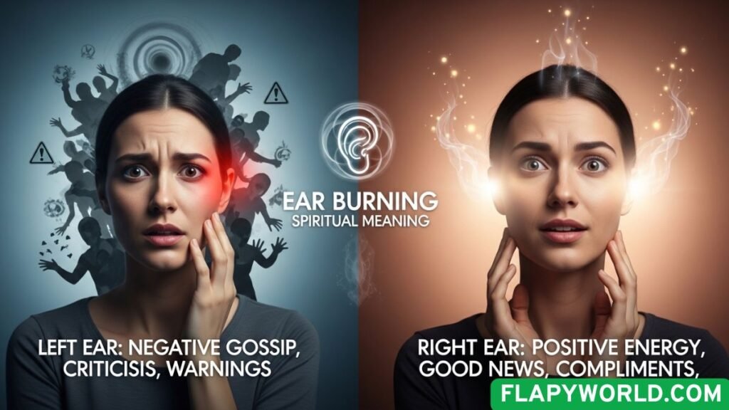 ear burning spiritual meaning right and left ear symbolism