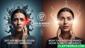 ear burning spiritual meaning right and left ear symbolism